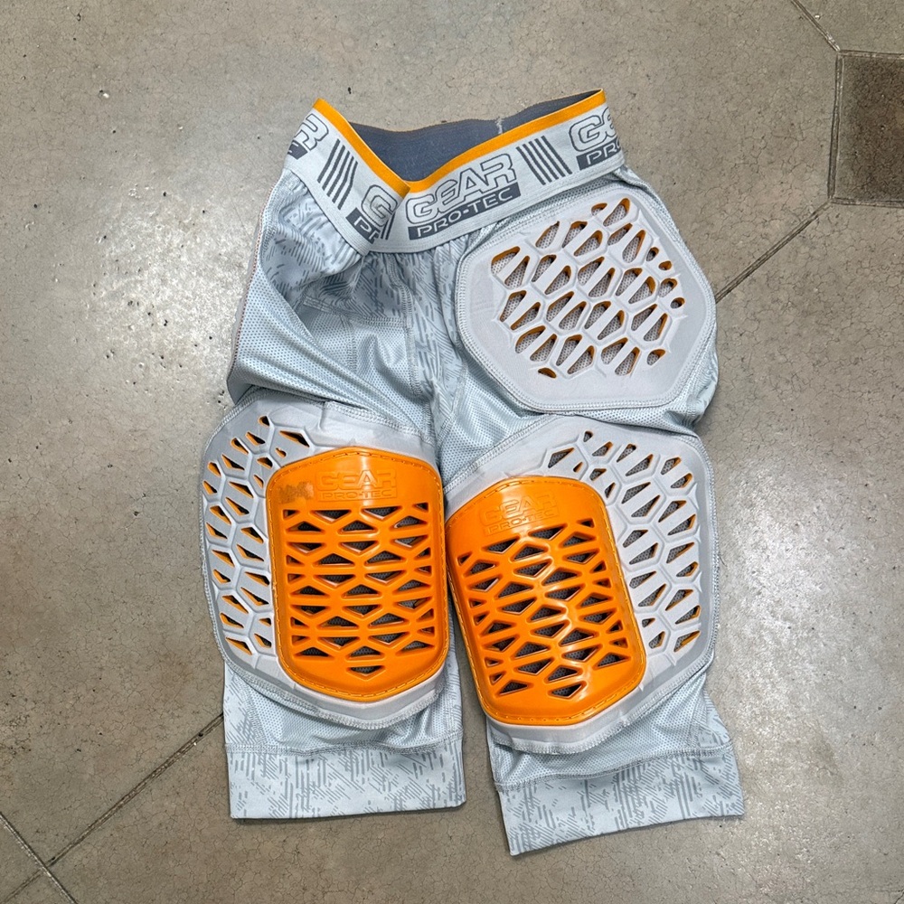 Gray and Orange Padded Football girdle